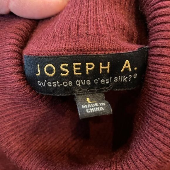 Joseph A Easy Boxy Fit Solid Print Turtleneck Ribbed Knit Poncho Tunic NWT - Picture 9 of 11